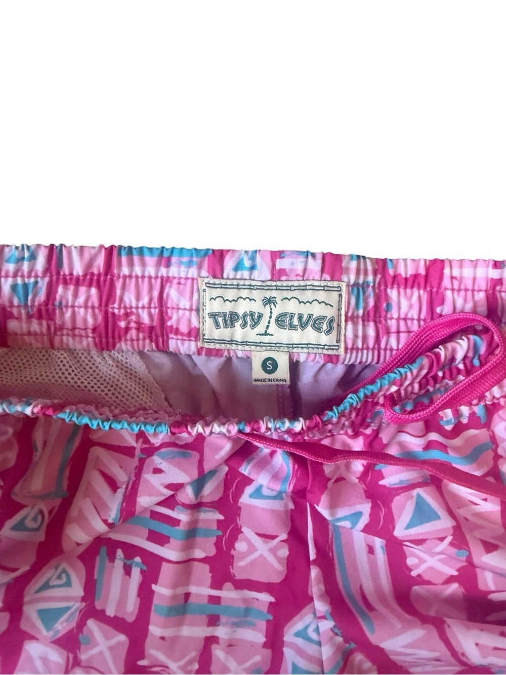 Tipsy Elves Pink Tribal Geometric Athletic Shorts Small Like New! - Picture 4 of 6